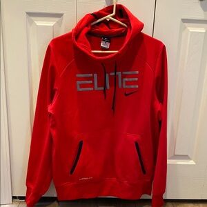 Nike Red Elite Men's Therma-Fit Hoodie Large